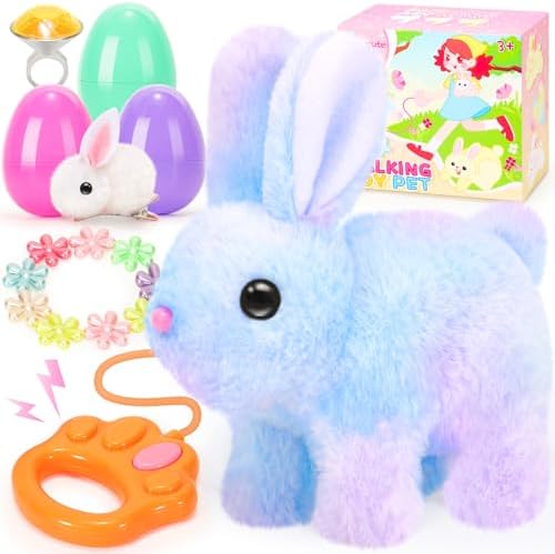 Plush Bunny Easter Toy with Sound and Movement