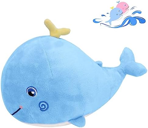 MUPI Blue Whale Plush Pillow Toy