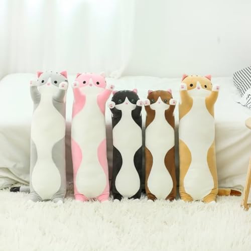 Cute Cat Plush Body Pillow for Kids