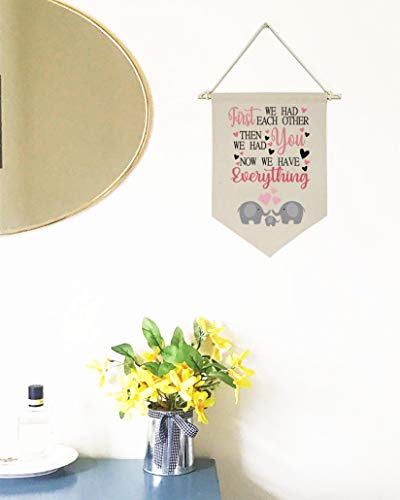 Elephant Family Wall Decor Banner Flag