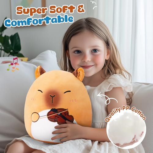 Glow Guards 12 Inch Brown Capybara Plush Pillow