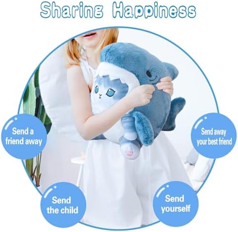 Kawaii Shark Cat Plush Pillow Toy 1