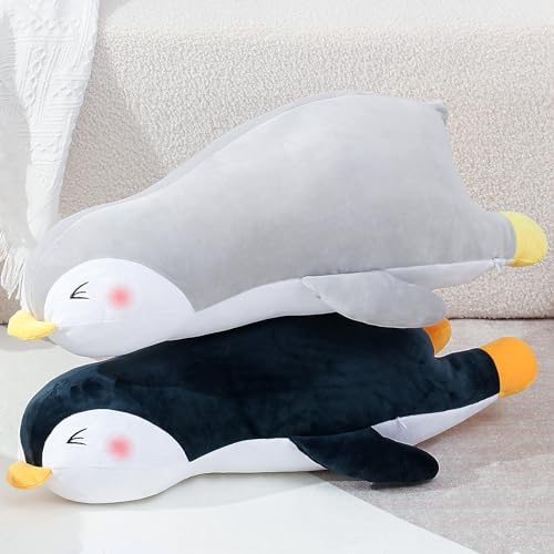 2 Pcs Large Penguin Plush Pillow Toy