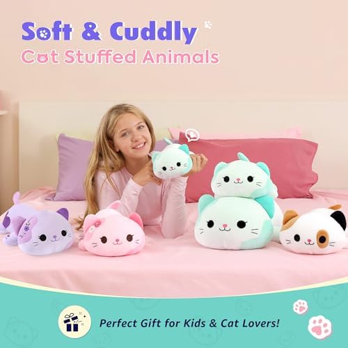 Onsoyours Rainbow Cat Plush 13 Inch Toy