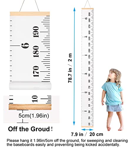 Growth Chart for Kids Wall Ruler with 2 Scales