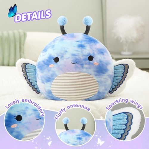 Blue Butterfly Plush Pillow Toy
