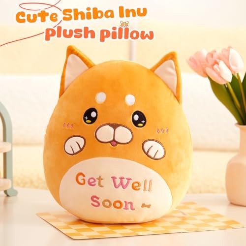 Get Well Soon Shiba Inu Plush Pillow