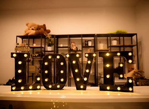 Foaky Black LED Marquee Number Light Sign 1