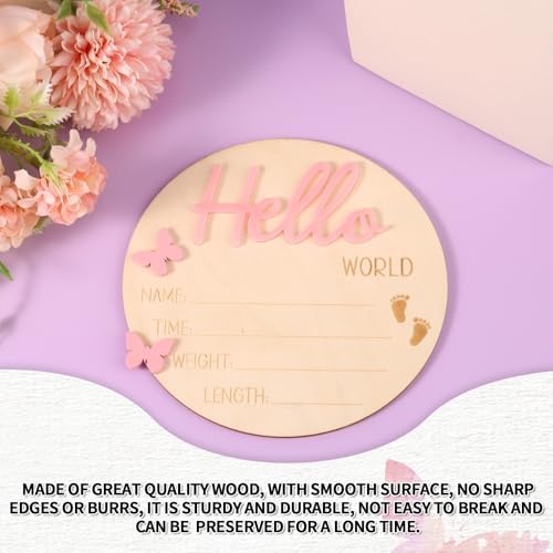Baby Announcement Wooden Sign Board