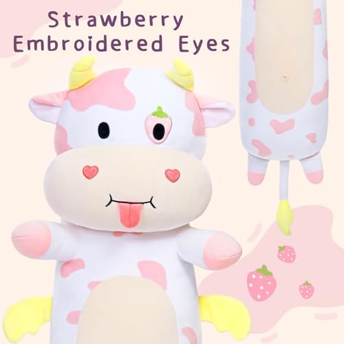 MorisMos Glow in the Dark Cow Pillow