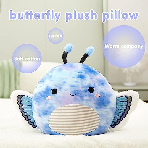 Blue Butterfly Plush Pillow Toy