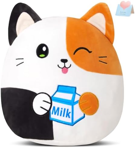 12 Inch Plush Cat Pillow Toy for Kids and Adults