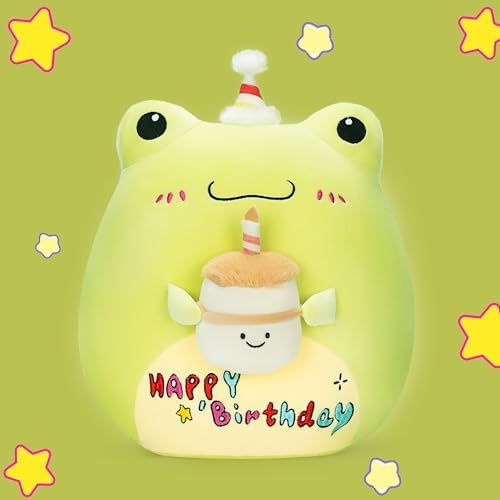 Original 14 Inch Happy Birthday Frog Plush Pillow