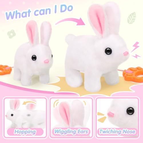CatchCute Hopping Plush Bunny Interactive Toy