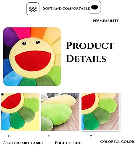 17 Inch Sunflower Plush Pillow with Smile Face