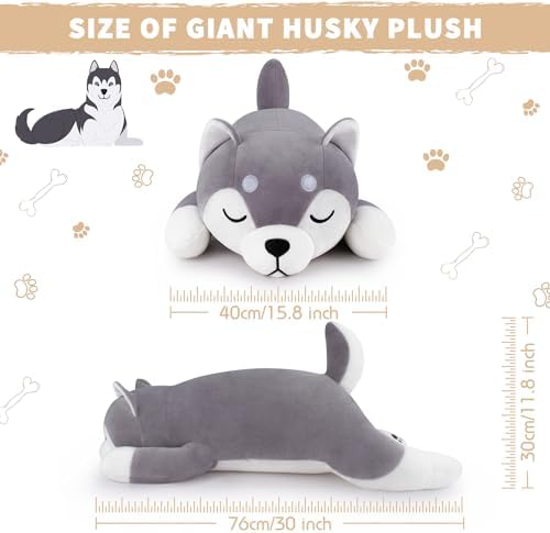 Auspicious Beginning 30 Inch Husky Plush Pillow