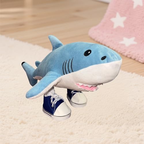 Italian Shark Plush Pillow Blue