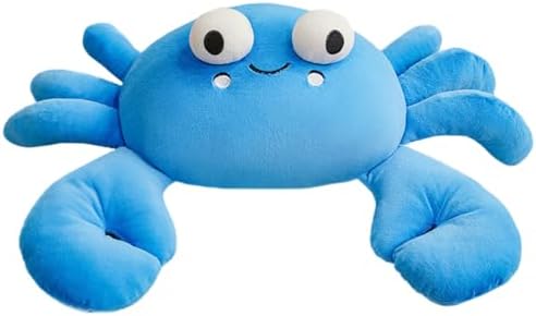 ELAINREN Fluffy Blue Crab Plush Pillow