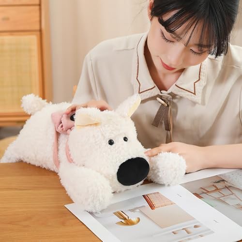 PEACH CAT West Highland White Terrier Plush Pillow with Backpack