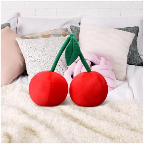 Cute Cherry Plush Pillow for Home Decor