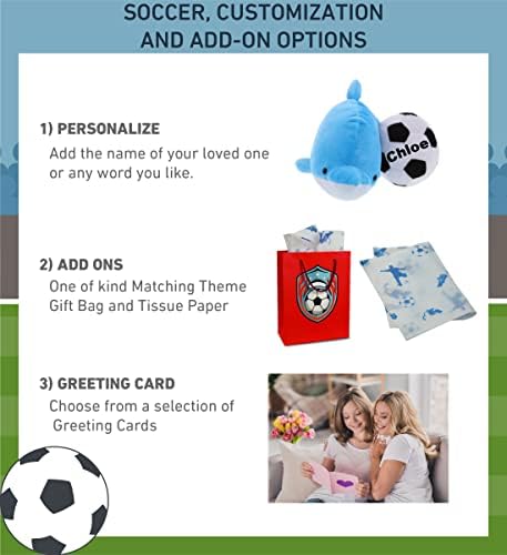 DolliBu Dolphin Plush with Soccer Ball
