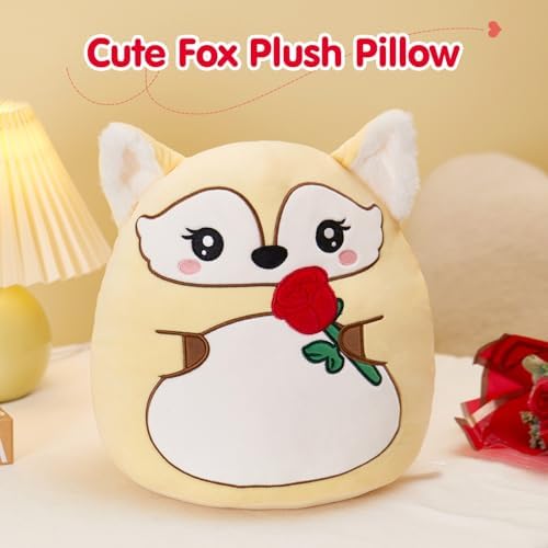 WEWILL 12 Inch Valentine Fox Plush Pillow