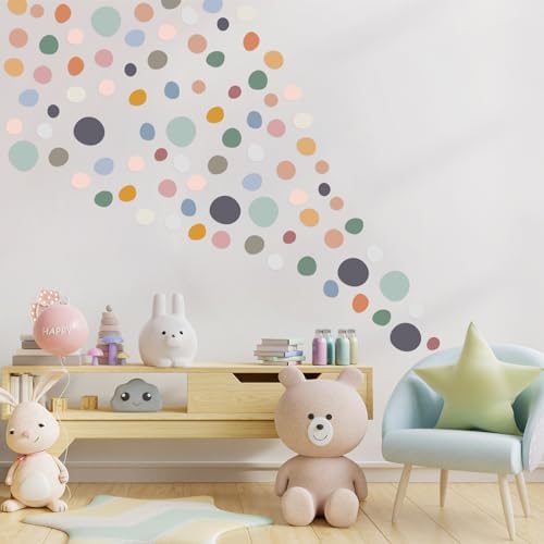 15 Sheet 300 Pcs Irregular Polka Dots Wall Decal