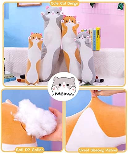 Cute Cat Plush Body Pillow for Hugging