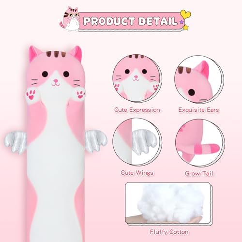 Sausudols Long Cat Plush Pillow