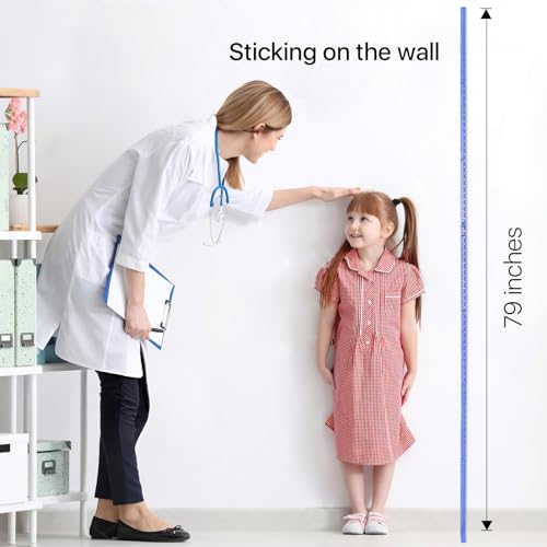Egoldto 3D Height Measure Rod for Wall 79 Inches Blue