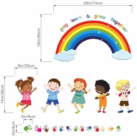 Play Learn Grow Wall Decals