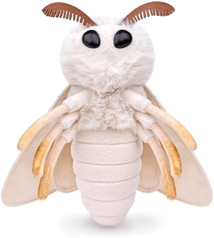ZHONGXIN MADE Silk Moth Plush Pillow Toy 12in