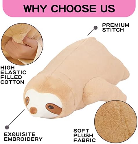24 Inch Giant Sloth Plush Pillow Toy
