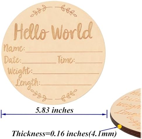 Wooden Baby Announcement Sign Double Sided