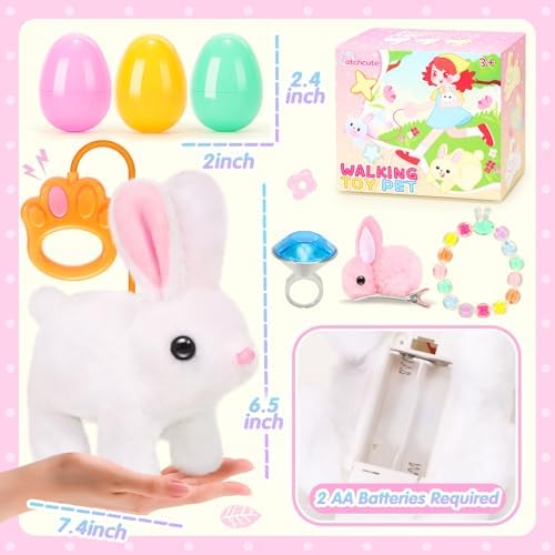 CatchCute Hopping Plush Bunny Interactive Toy