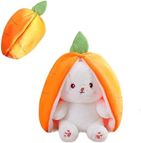 Mukorolee Reversible Bunny Plush Pillow Toy
