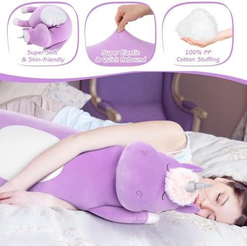 MorisMos Big Unicorn Body Pillow