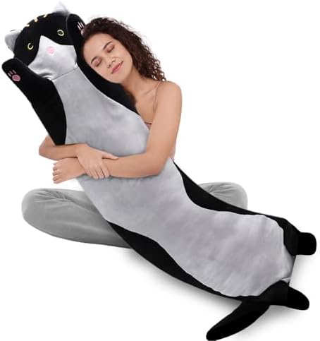 Wuyu Plush Cat Pillow Cute Soft Stuffed Kitten Toy