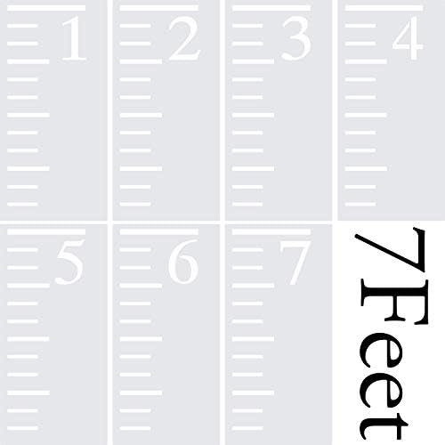 Onwon 7 Feet Growth Chart Stencil Scale Template for Kids Wall Art