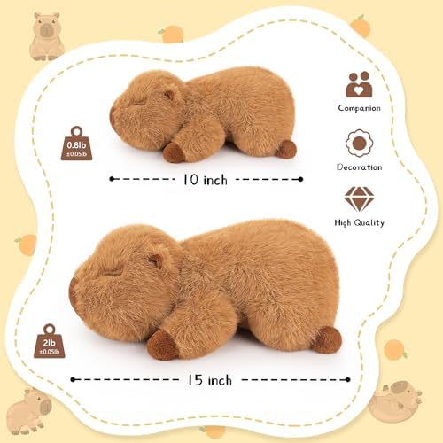 Weighted Capybara Plush Pillow - 2lb 15