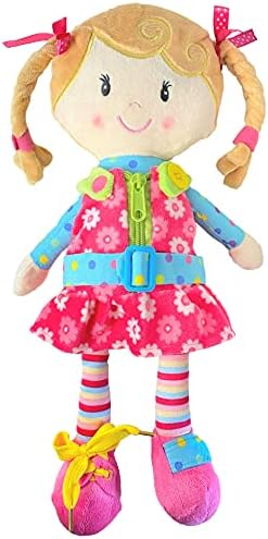 Sugar Snap Plush Learn to Dress Doll for Toddlers