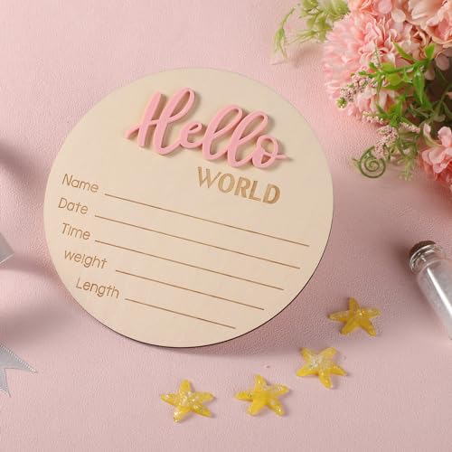 Hello World Newborn Welcome Sign