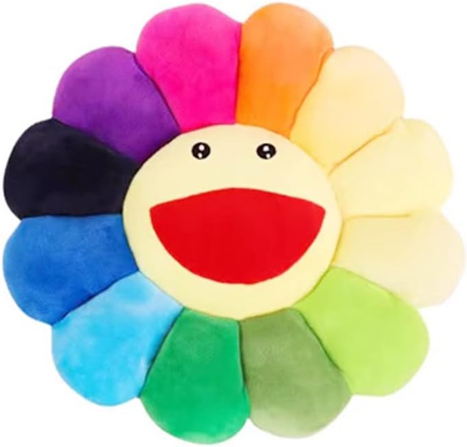 17 Inch Sunflower Plush Pillow with Smile Face