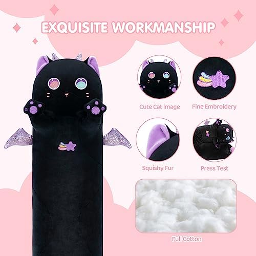 Long Cat Plush Body Pillow for Kids
