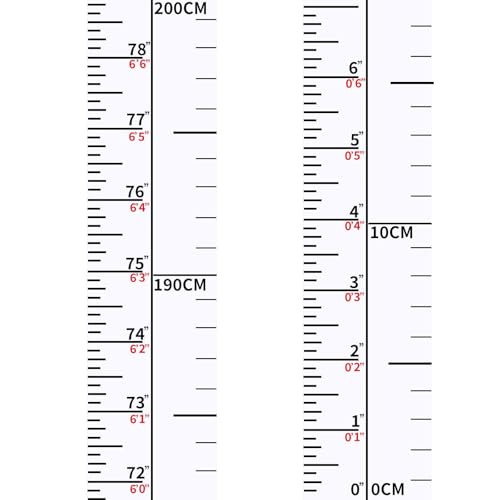 2Pack Height Indicator Tape Ruler for Growth Charts
