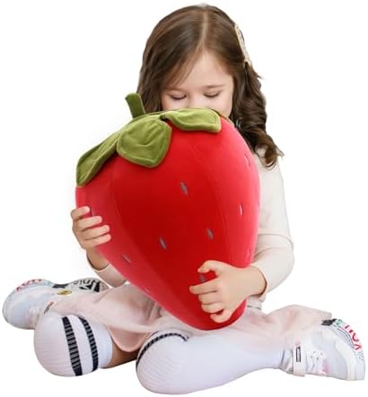 Cute Strawberry Plush Pillow for Kids