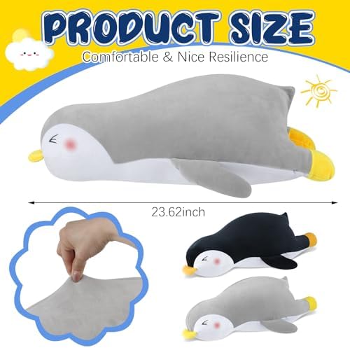 2 Pcs Large Penguin Plush Pillow Toy