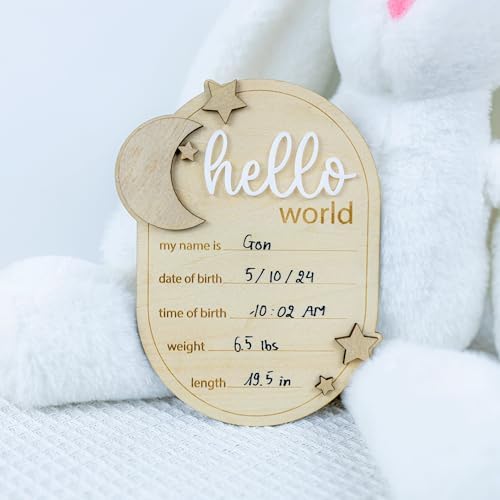Baby Announcement Sign Hello World