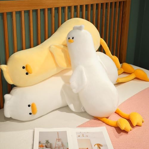 PEACH CAT Long Duck Plush Pillow Cute Stuffed Animal Toy for Kids