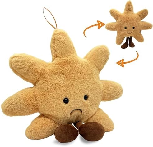 Plush Sun Throw Pillow - 14 Inch Cuddleable Stuffed Animal